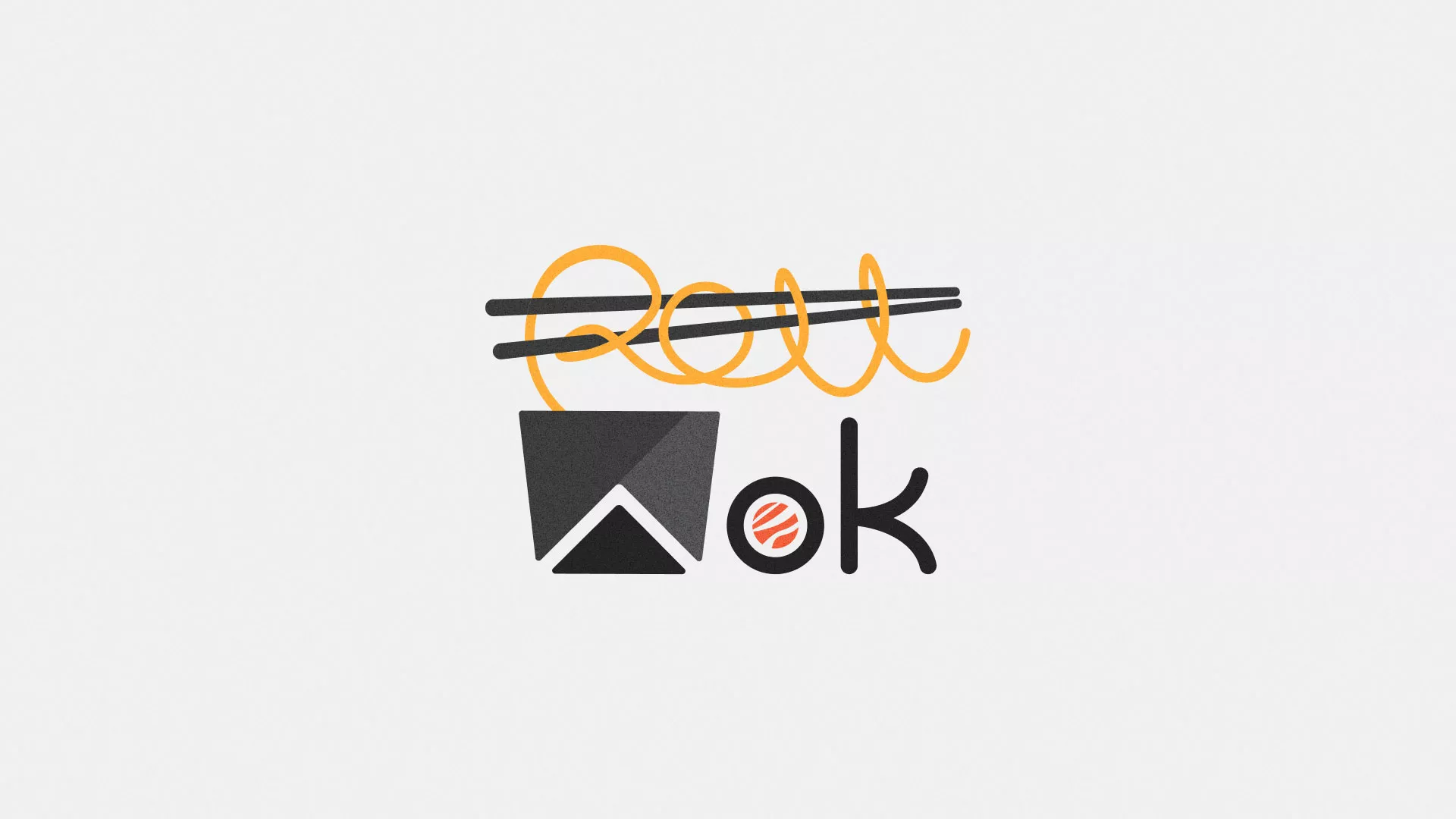 Разработка логотипа суши-бара «Roll Wok Club» в Норильске